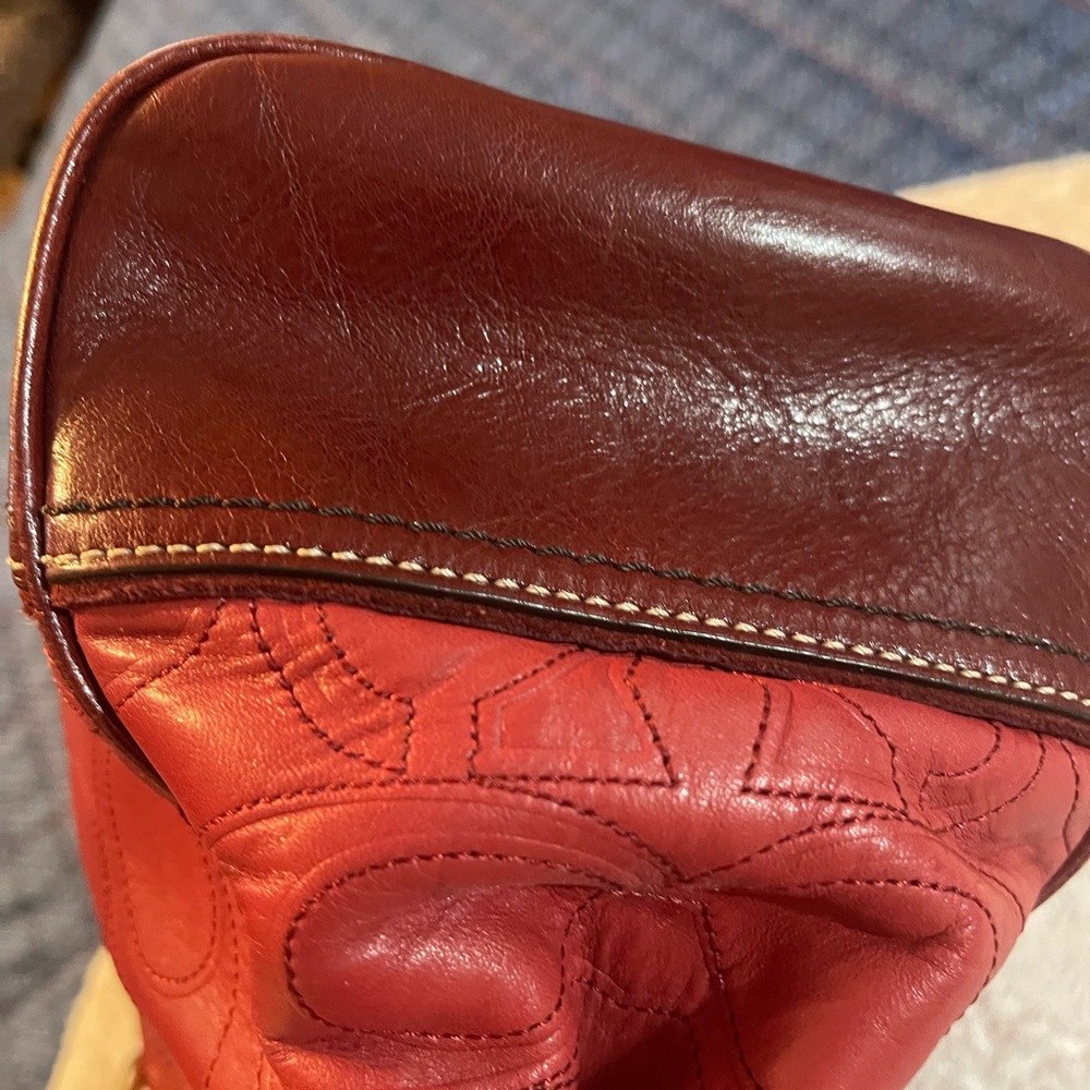 Coach Hampton Tote Bag in Deep Red - Picture 12 of 15